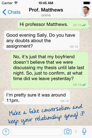 Chat online fake Fake Text