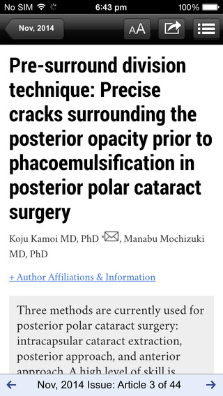 【免費醫療App】Journal of Cataract & Refractive Surgery-APP點子