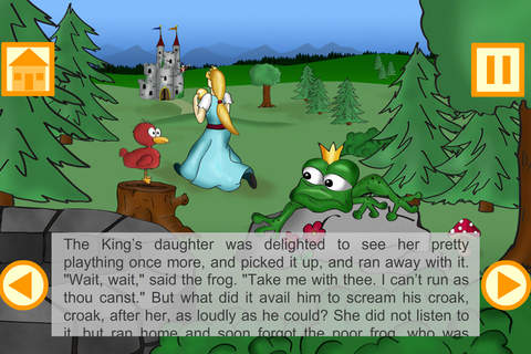 Grimms fairy tale 1. The Frog Prince, or Iron Henry a interactive fairy tale book. screenshot 4