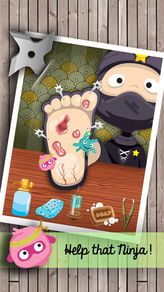 ` Baby Ninja Little Foot Doctor ` run health surgery makeover kids games