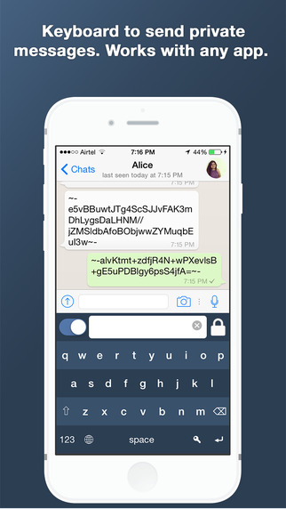 Secure Text Keyboard PRO - Encrypt your private messages for WhatsApp email etc
