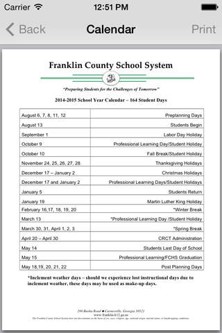 Franklin County School System screenshot 2