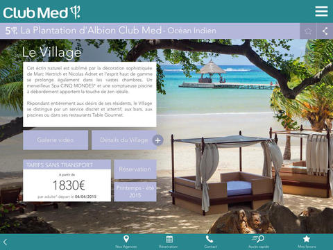 Club Med pour iPad screenshot 2