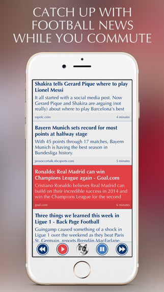 【免費運動App】Soccer Aloud: Football that speaks to you. Listen to the web; even offline. A text-to-speech app and offline reader for fans of English football and MLS. Catch up on football news from sites you love. From Callionica-APP點子