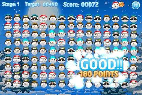 Christmas Emoticon Bloons - Pop the Frozen Bubble Emoji FREE screenshot 2
