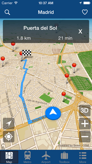 【免費旅遊App】Madrid Offline Map - City Metro Airport-APP點子