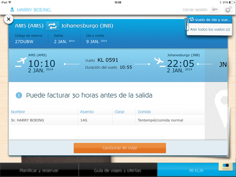 KLM - Royal Dutch Airlines screenshot 3