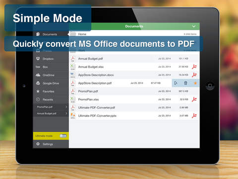 Ultimate PDF Converter - Convert Office documents to Adobe PDF screenshot 2