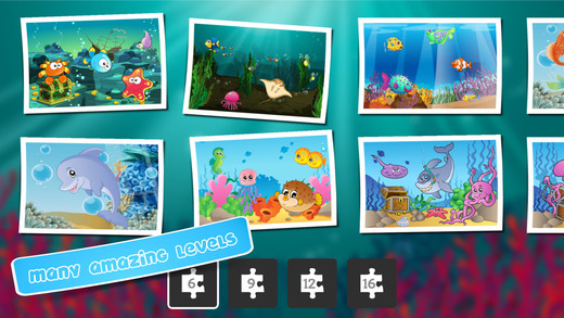 【免費遊戲App】Kids Ocean Fish Jigsaw Puzzle - Fun and educational puzzles for preschool toddlers and kiddies-APP點子