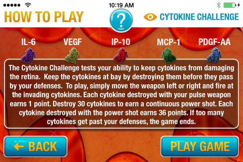 Cytokine Challenge screenshot 2