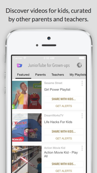 JuniorTube for Parents Teachers - Remote Control of YouTube Videos for Kids