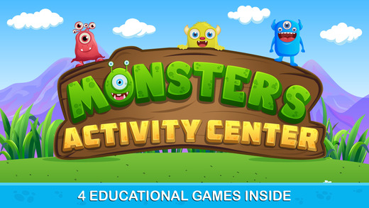 Crazy Monsters Activity Center Free - The Preschool Puzzles Learning Game for Toddlers and Kids