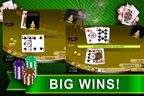 21 A  Cleopatra Blackjack Pontoon - Spades  myVegas Casino screenshot 4