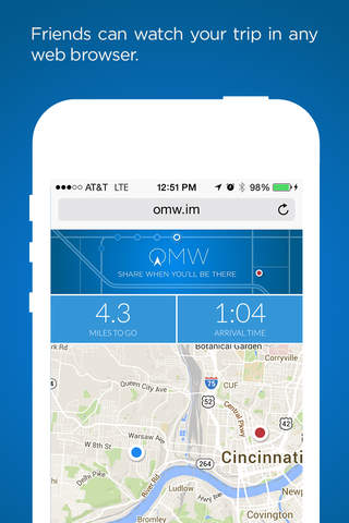 OMW - on my way - share your location with friends in real-time screenshot 4