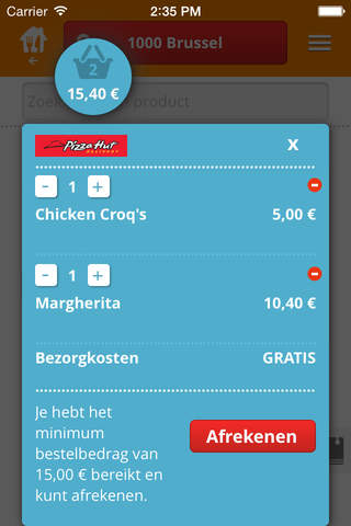 Takeaway.com - België screenshot 3