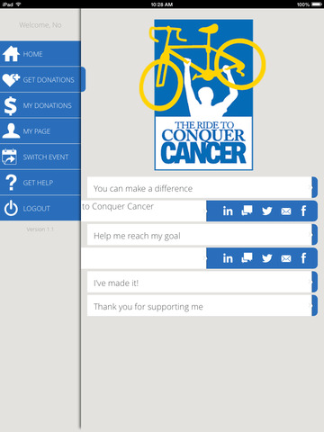 The Ride to Conquer Cancer AU. screenshot 3