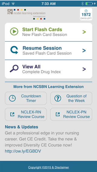 NCSBN Learning Extension’s Medication Flashcard App