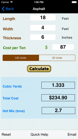 【免費生產應用App】Construction Calcs: Asphalt & Concrete & Drywall & Roofing-APP點子