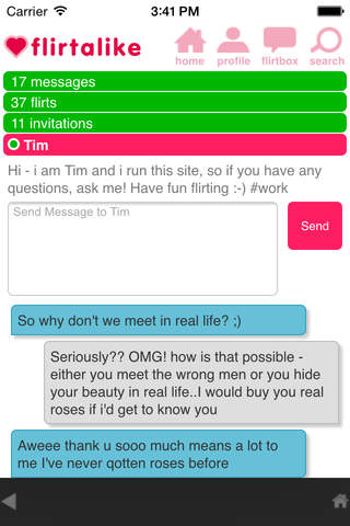 Flirtalike - the chat, flirt and dating community to make new friends and find love! screenshot 3