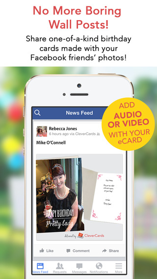 【免費生活App】CleverCards Photo Personal Birthday eCards and Greeting Cards-APP點子