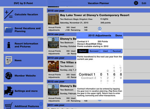 【免費旅遊App】DVC by D Point - Point Calculator for Disney Vacation Club-APP點子