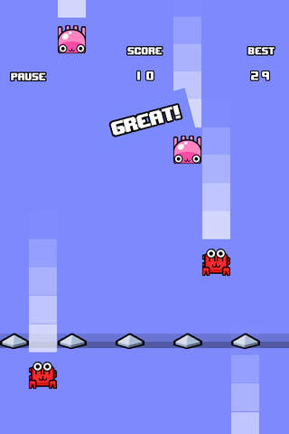 Fally Crabs - Endless Acarde Avoid The Spikes screenshot 2
