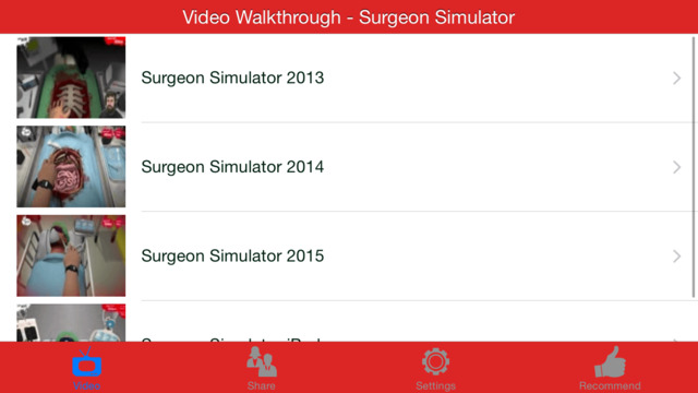 Video Walkthrough for Surgeon Simulator Series