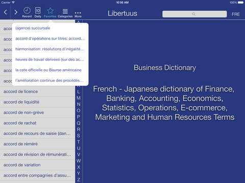 【免費商業App】Libertuus Dictionnaire d'affaires - Dictionnaire Français - Japonais des termes de finance et  économie. Libertuus ビジネス用語辞書 – フランス語-日本語のファイナンスおよび経済学 用語辞書です-APP點子