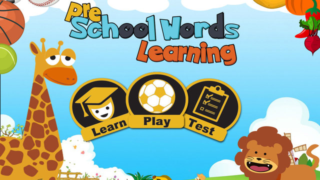Pre School Words Learning - Learn words Play Games and Test Words Skills