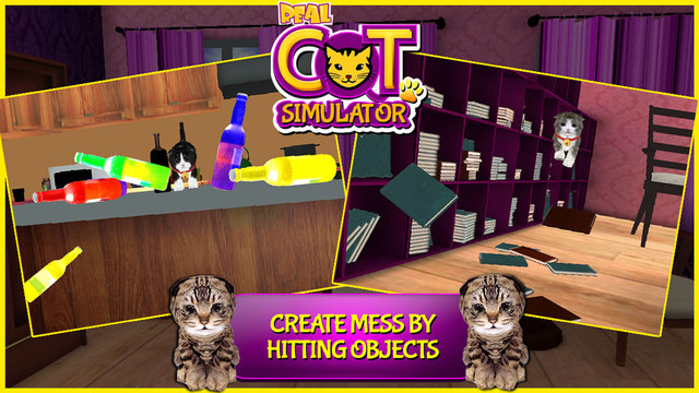 Real Cat Simulator 3D - Little Cute Kitty Simulation Game to Explore Play in Home