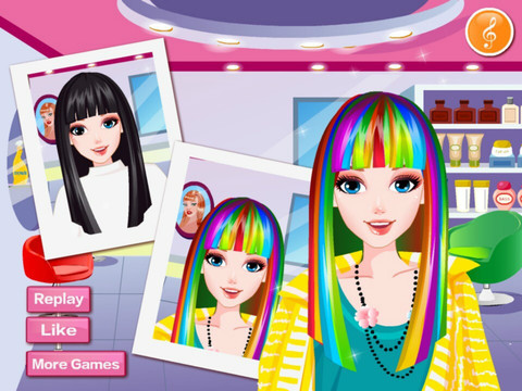 Perfect Rainbow Hairstyles HD - The hottest hairdresser games for girls and kids