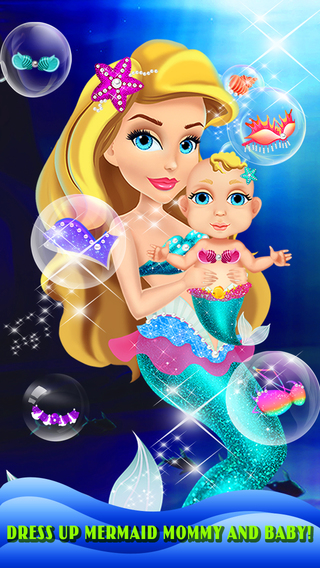 【免費遊戲App】Mommy's New Baby - Mermaid Newborn Baby Care & Pregnancy Kids Games-APP點子