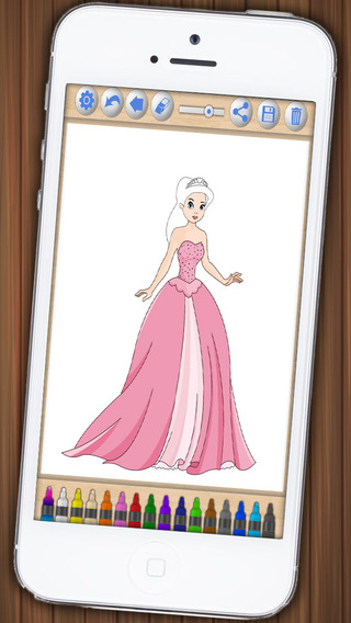 Paint princess Cinderella – coloring games for girls