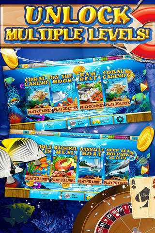 Hungry Fish Slots of Panic - Best 20 Line Casino Free screenshot 3