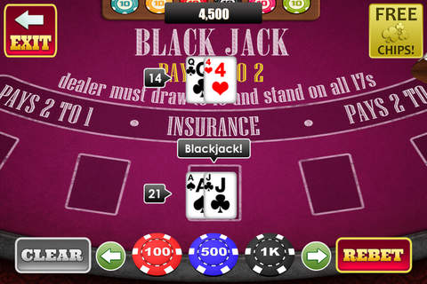 ``` A Ace Jack Elite Blackjack - Double Down to Win screenshot 2