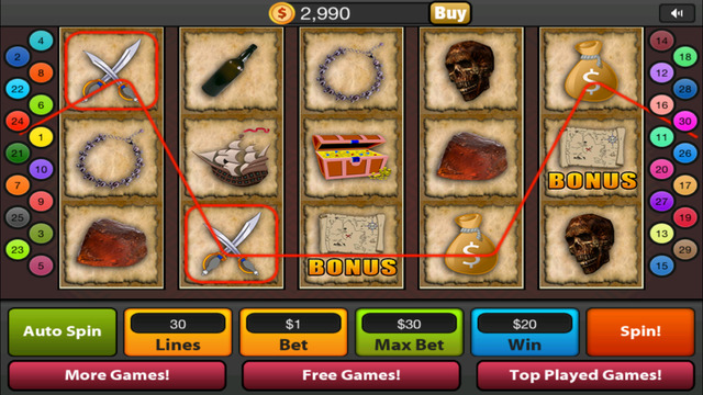 【免費遊戲App】Captain Pirates Treasure Caribbean Booty Slots Free HD-APP點子