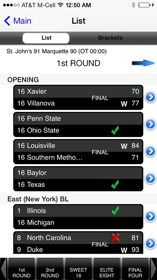 【免費運動App】Live Bracket 2015 College Basketball Tournament-APP點子