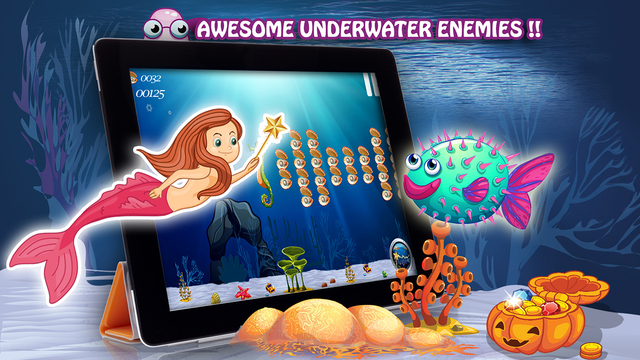 Adorable Little Mermaid Princess in Fish Paradise Pro : Swim and dive in cute under-water fairy ocea