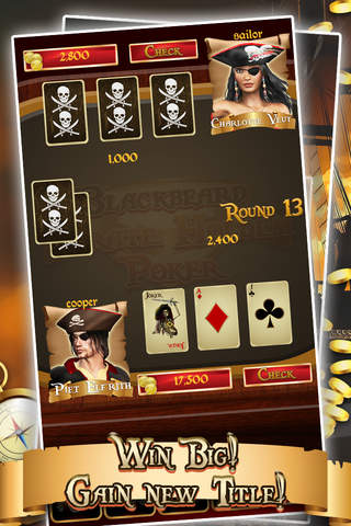 A Pirate Poker Slot Style – Vegas Casino Game FREE screenshot 3