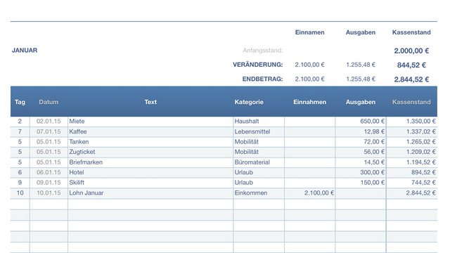 【免費生產應用App】Kassenbuch 2015 für Numbers-APP點子