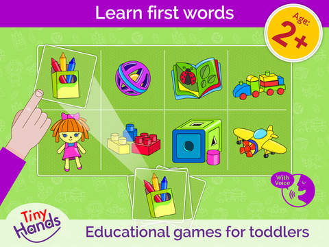 Tinyhands First words 2 Educational puzzles games for babies toddlers Free Boys girls learning apps