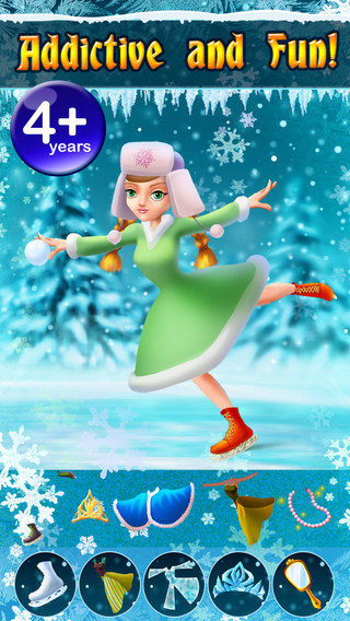 【免費遊戲App】My Ice Skating Snow Princesses Dress Up Game - Advert Free App-APP點子