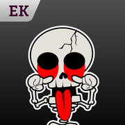Emoji Kingdom 13  Skull Halloween Emoticon Animated for iOS 8 icon