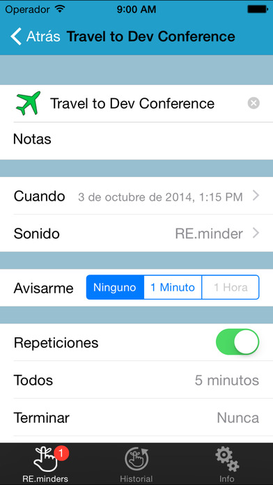 Captura de pantalla del iPhone 2