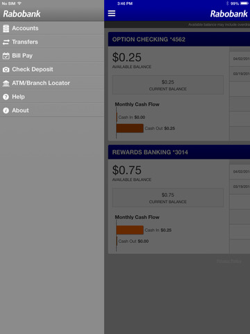 Rabobank Mobile Banking for iPad