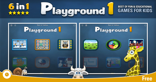Playground 1 FREE - 6 Educational Animal Games for Toddlers and Children