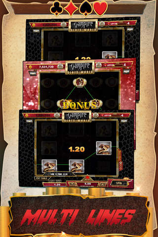 Blood Red Vampire Slots - Free True Casino Slot Machine screenshot 3