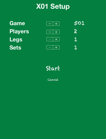 X01 Darts Scoreboard