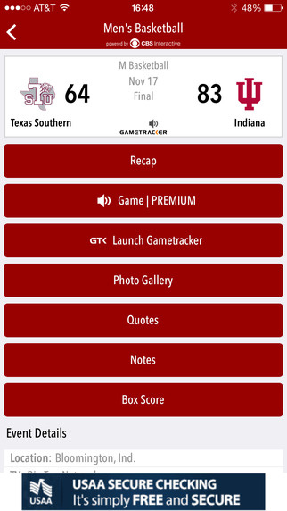 【免費運動App】Indiana Hoosiers Gameday LIVE-APP點子