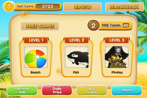 Golden Beach Island Sand Casino Rush Best Baccarat 2 Bingo & Slots Free screenshot 3